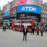 Piccadilly Circus, 2012, Tournage de Sur les Traces de Freddie Mercury