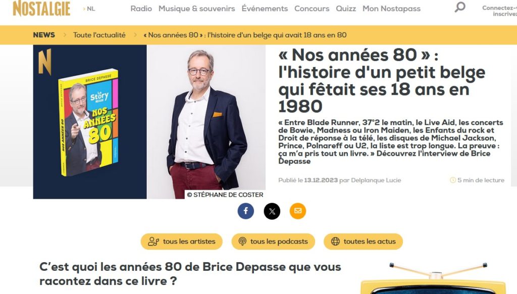 Interview à propos de Nos années 80