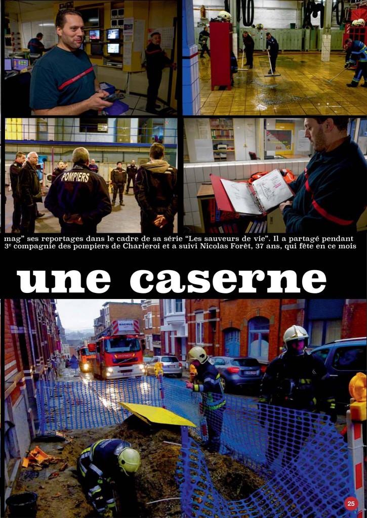 24 heures dans la vie d'une caserne, reportage de  Francois de Brigode dans le Soir Mag