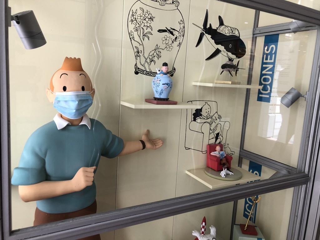 Jour 84 : Le prochain Hergé : « Tintin  et le Coronavirus » ou « Tintin et le 😷 Masque »?