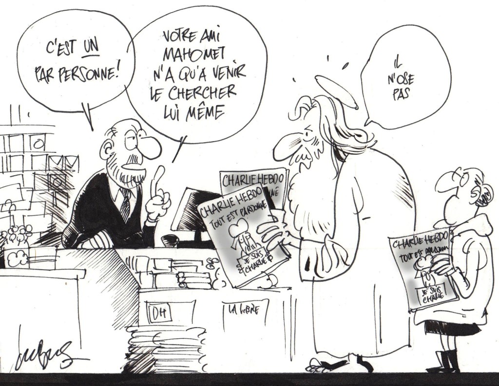 Une belle queue pour Charlie Hebdo.