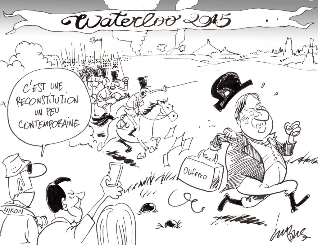 Waterloo ! Waterloo ! Morne plaine ! Kubla prenait les sous, ses poches en étaient pleines. (Victor Hugo)