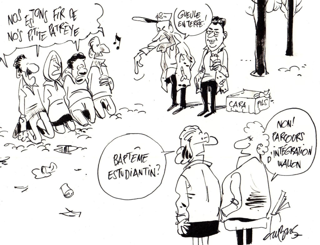 A genoux, bleu !