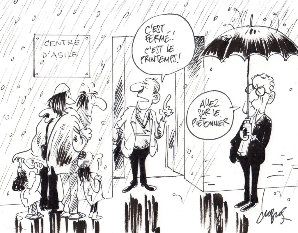 Un temps à ne pas mettre un piéton dehors