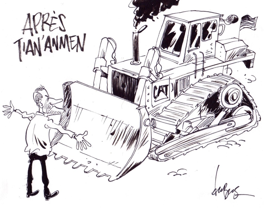 J'aurais dû dessiner une file de bulldozers mais je n'avais pas la place. Ni le courage en fait.