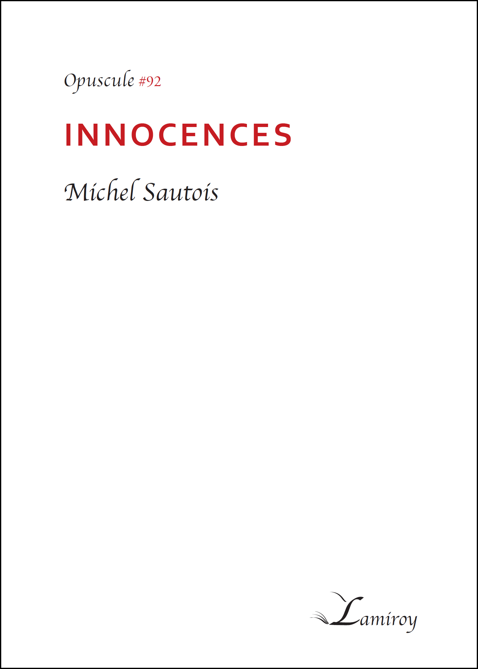 Michel Sautois Innocences HD bord noir